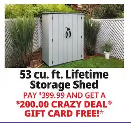 Ocean State Job Lot 53 cu. ft. Lifetime Storage Shed offer