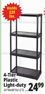 Ocean State Job Lot Maxit 4-Tier Plastic Shelving Unit 48 offer
