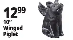 Ocean State Job Lot Winged Piglet Cement Statue Black offer