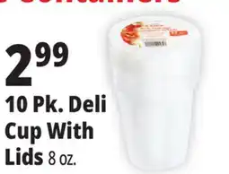 Ocean State Job Lot Deli Storage 8 oz Round Containers with Lids 10 Count offer