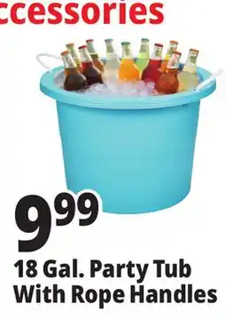 Ocean State Job Lot Gracious Living Party Tub with Rope Handles 17.8 Gal offer