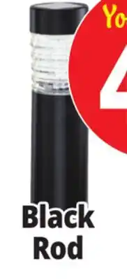 Ocean State Job Lot Outdoor Living Accents Black Solar Light Rod 15 offer