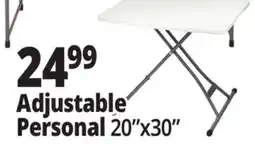 Ocean State Job Lot Enduro Adjustable White Folding Table 20 x 30 offer