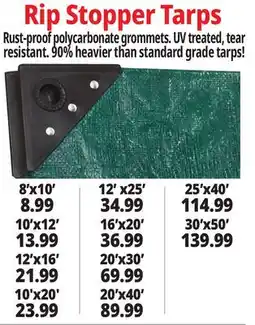Ocean State Job Lot Rip Stopper Tarps offer