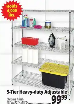 Ocean State Job Lot Method 5-Tier Adjustable Heavy-Duty Wire Shelving 48 x 18 offer