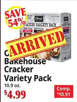 Ocean State Job Lot Olina's Bakehouse Cracker Variety Pack offer