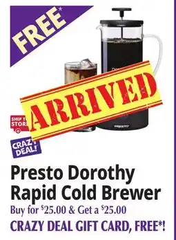 Ocean State Job Lot Dorothy Rapid Cold Brewer offer