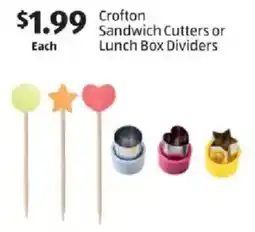 Aldi Crofton Sandwich Cutters or Lunch Box Dividers offer