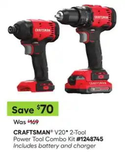 Lowe's CRAFTSMAN V20⁺ 2-Tool Power Tool Combo Kit offer