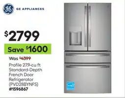 Lowe's Profile 279-cu ft Standard-Depth French Door Refrigerator offer