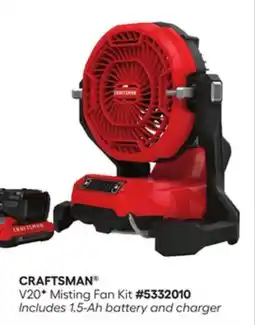 Lowe's CRAFTSMAN V20+ Misting Fan Kit offer