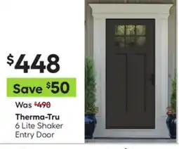 Lowe's 6 Lite Shaker Entry Door offer