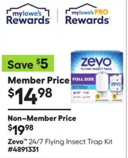 Lowe's 24/7 Flying Insect Trap Kit offer