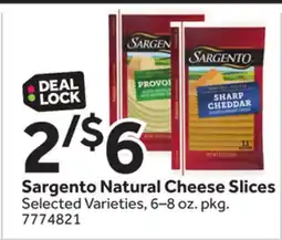 Stop&Shop Sargento Natural Cheese Slices offer