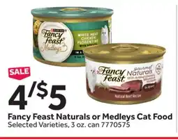Stop&Shop Fancy Feast Naturals or Medleys Cat Food offer
