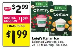 Stop&Shop Luigi's Italian Ice offer