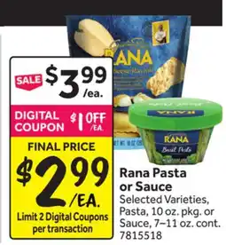 Stop&Shop Rana Pasta or Sauce offer