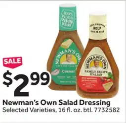 Stop&Shop Newman's Own Salad Dressing offer