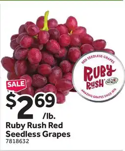 Stop&Shop Ruby Rush Red Seedless Grapes offer