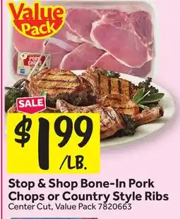 Stop&Shop Stop & Shop Bone-In Pork Chops or Country Style Ribs offer