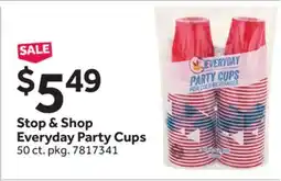 Stop&Shop Stop & Shop Everyday Party Cups offer