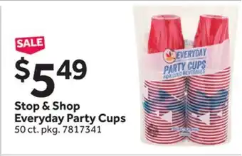 Stop&Shop Stop & Shop Everyday Party Cups offer