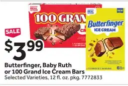 Stop&Shop Butterfinger, Baby Ruth or 100 Grand Ice Cream Bars offer