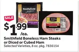 Stop&Shop Smithfield Boneless Ham Steaks or Diced or Cubed Ham offer