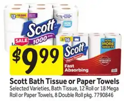 Stop&Shop Scott Bath Tissue or Paper Towels offer