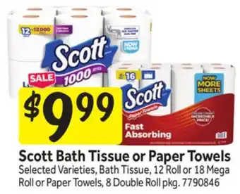 Stop&Shop Scott Bath Tissue or Paper Towels offer