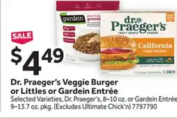Stop&Shop Dr. Praeger's Veggie Burger or Littles or Gardein Entrée offer
