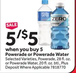 Stop&Shop Powerade or Powerade Water offer