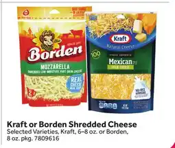 Stop&Shop Kraft or Borden Shredded Cheese offer