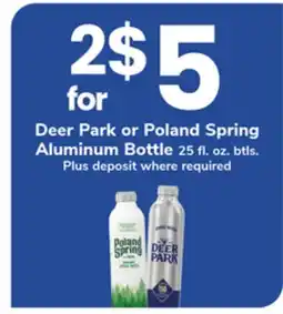 ACME Deer Park or Poland Spring Aluminum Bottle offer