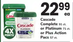 ACME Cascade Complete 91 ct. or Platinum 71 ct. or Plus Action Pacs 57 ct offer