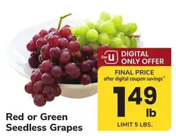 ACME Red or Green Seedless Grapes offer