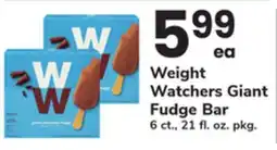 ACME Weight Watchers Giant Fudge Bar offer