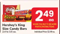 ACME Hershey's King Size Candy Bars offer