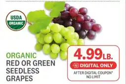 Kings Food Markets ORGANIC RED OR GREEN SEEDLESS GRAPES offer