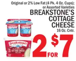 C Town BREAKSTONE'S COTTAGE CHEESE 16 Oz. Cntr offer