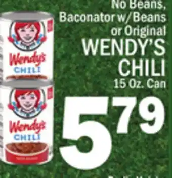 C Town WENDY'S CHILI offer