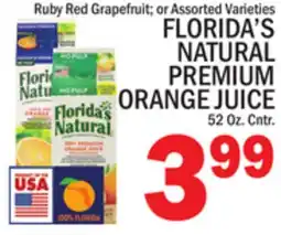 C Town FLORIDA'S NATURAL PREMIUM ORANGE JUICE offer