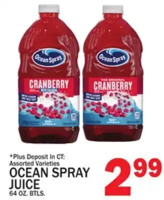 C Town OCEAN SPRAY JUICE offer