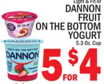 C Town DANNON FRUIT ON THE BOTTOM YOGURT offer