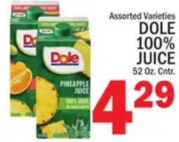 C Town DOLE 100% JUICE offer