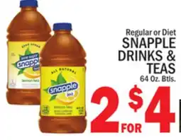 C Town SNAPPLE DRINKS & TEAS offer