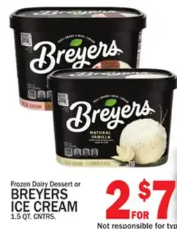 C Town BREYERS ICE CREAM offer