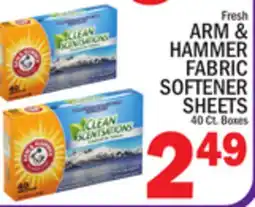 C Town ARM & HAMMER FABRIC SOFTENER SHEETS offer