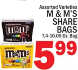 C Town M & M' S SHARE BAGS offer