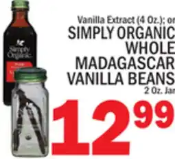 C Town SIMPLY ORGANIC WHOLE MADAGASCAR VANILLA BEANS offer